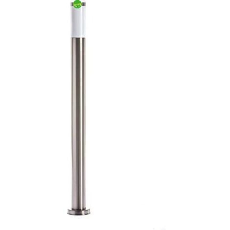 Lampione in acciaio green light antares e27 ø76 h.100cm silver