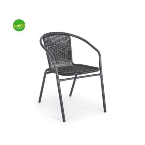 Sedia con braccioli Bizzotto Ripley antracite 73 x 53 x 58 cm (1/4)