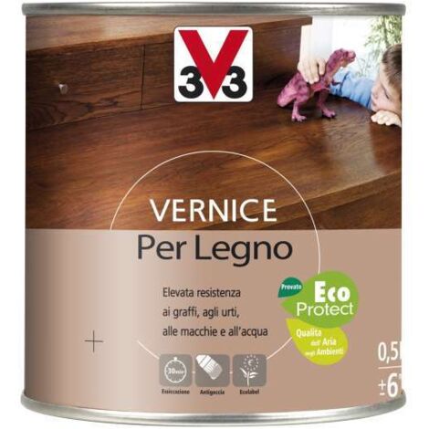 Vernice per legno lt 0,50 noce rustico satinato