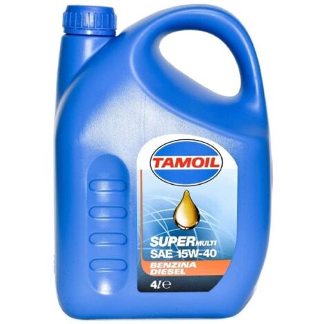 Olio motore Tamoil Supermulti 15W40 per benzina e diesel – Protezione contro usura e corrosione – Flacone da 4 litri (1/10)
