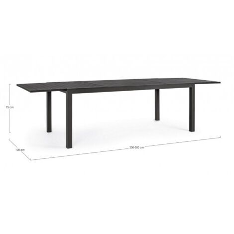 Tavolo Hilde Bizzotto allungabile 200/300cm antracite