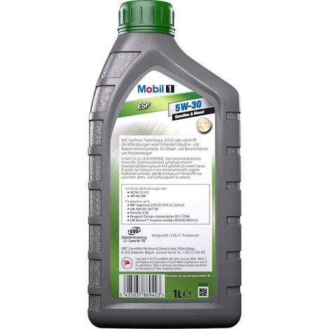 OLIO MOTORE MOBIL 1 ESP 5W - 30 LT 1