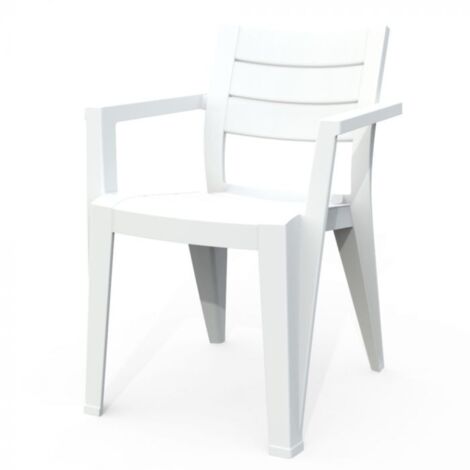 Sedia Keter julie con braccioli bianco