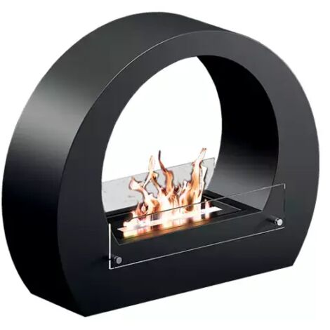 Biocamino da pavimento Tecno Air System bologna 52 x 64 x 23 cm 2,0 kw nero