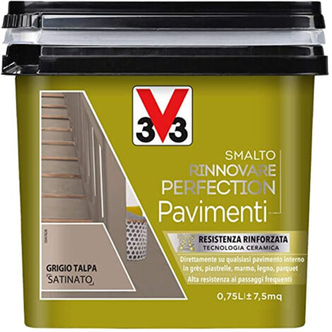 V33 SMALTO RINNOVARE PERFECTION PAVIMENTI Grigio Talpa Satinato 0,75 L