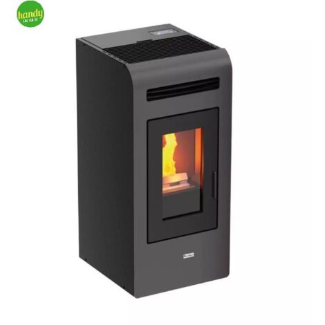 Stufa a pellet ad aria canalizzata doppia modello mayon 16 kw grigio canalizzata - a+ MAGMA