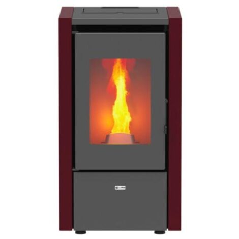 Stufa a pellet ad aria modello vesuvio 7 kw bordeaux - a+ MAGMA
