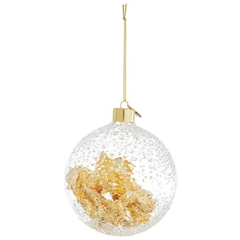 Sfera natalizia Bizzotto vetro Yana trasp/oro ø10