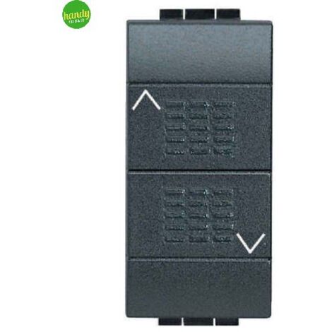Pulsante doppio interbloccato Bticino living light 1p 10 a 230 v antracite