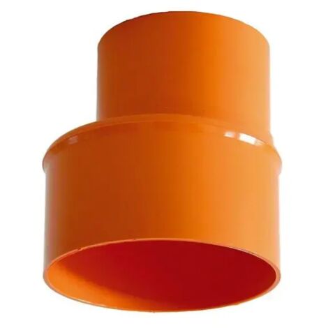 Riduzione maschio femmina ad incollaggio in pvc arancio m ø80 x f ø100 HIDROS