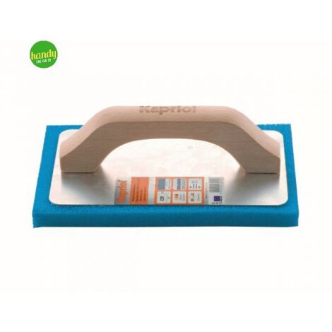 Frattone gommaspugna Kapriol manico ergonomico in legno base alluminio 14x21cm blu