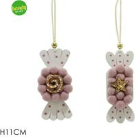 Appendino caramella general trade bianco e rosa h.11 cm (1pz)