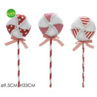 Appendino natalizio caramella general trade bianca e rossa h.33 cm (1pz)
