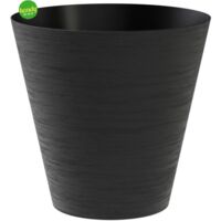 Vaso Teraplast Hoop Black 25 cm