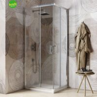 Lato doccia telescopico Tevere Silqua by Mobo trasparente spess. 4mm h 190 x 70/80 cm