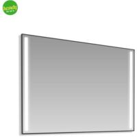 Specchio Mobo 70x90cm Cornice Nera 2 Fasce LED