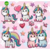 Sticker unicorn Crearreda adesivo murale frasi famose natura geometrie fantasie 31x31 cm