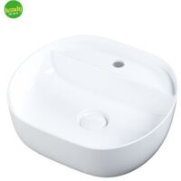 Lavabo da appoggio in ceramica bianca con foro modello drv 40 40,5x40 cm BARBOTTINA