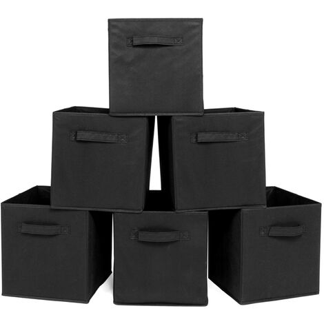 Gray  Assorted Colors Details about   Casafield Set of 6 Collapsible Fabric Cube Storage Bins 