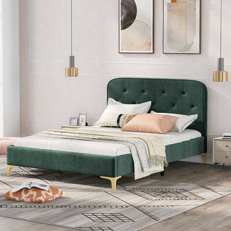 Single Bed Frame Upholstered With, Grey Fabric Headboard Single Bed Frame