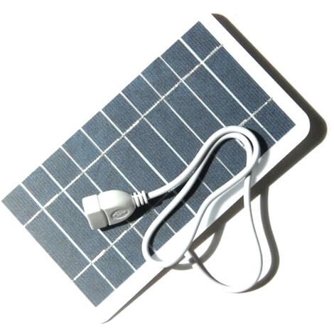 Small Solar Panel, Small Solar Panel with USB DIY Monocrystalline Silicon Solar Cell Waterproof Camping Portable Power Solar Panel for Power Bank Mobile Phone,2W 5V