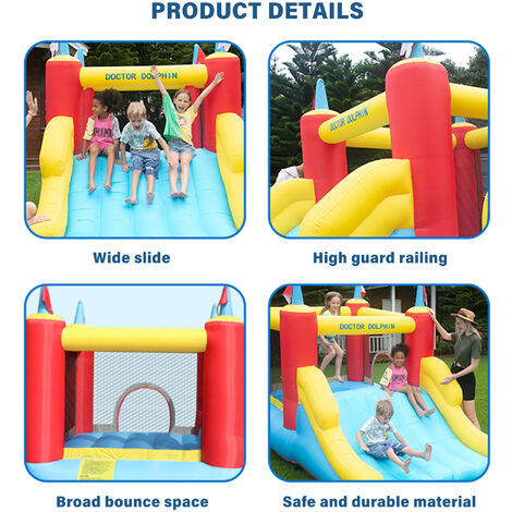 YARD Bounce House Inflatable Bouncer Jumping Bouncing House Jump Slide Dunk Playhouse w/ Blower 