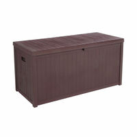 Outdoor Garden Plastic Storage Deck Box 113gal 430L Chest Tools Cushions Toys Lockable Seat Waterproof