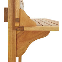 Lifcausal Balcony Bar Table 90x37x122.5 cm Solid Acacia Wood
