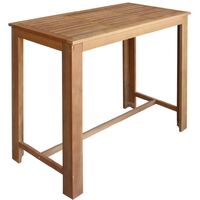 Lifcausal Bar Table and Stool Set 5 Pieces Solid Acacia Wood
