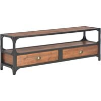 Lifcausal TV Cabinet with 2 Drawers 120x30x40 cm Solid Pine Wood