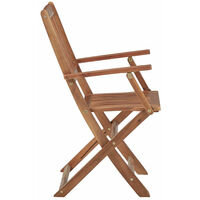 Lifcausal Folding Garden Chairs 6 pcs Solid Acacia Wood
