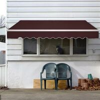 2.5x2 m Retractable Awning Wine Red