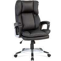 Office Chair High-Back Executive Desk Chair Black PU Leather PC Computer
