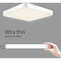 LED Ceiling Down Light 36W Ultra Thin Square Bathroom Kitchen Living Lamp Day/Warm White Dimmable