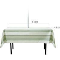 5 x 7 FT Spillproof Tablecloth with Zip Umbrella Hole Waterproof Outdoor Tablecloth Patio Table Cloths Table Covers for Backyard Party Picnic