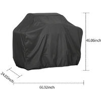 BBQ Grill Cover Barbecue Gas Grill Cover 210D Waterproof Heavy Duty Rip Resistant Dust-Proof Charcoal Electric Grill Cover 170*61*117CM