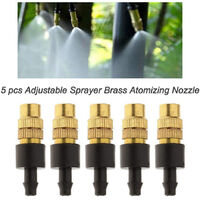 Adjustable Sprayer Brass Atomizing Nozzle, Drip Irrigation Sprinkler, Garden Cooling 4 / 7 capillary for Mini Drip Garden Watering Irrigation Spray, 25 pcs