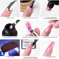 Manicure Tools Set 15ml Nail Glue Slip Solution Base&Top Coat UV Nail Lamp Nail Molds