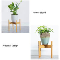 Plant Stand Flower Garden Potted Plant Wooden Shelf Indoor Outdoor Planting Rack Home Office Deco Simple Flower Holder Small Size