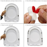 4PCS Toilet Seat Buffers Seat Bumpers Self-Adhesive Toilet Seat Stoppers Toilet Lid Seat Buffer Spacers for Bidet Attachment
