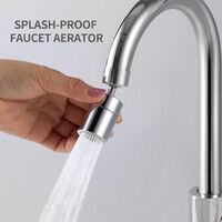 Faucet Aerator 360 Degrees Swivel Faucet Spray Aerator Kitchen Tap Water Saving Nozzle Sprayer Big Angle Bathroom Basin Dual-function Lengthen Extender