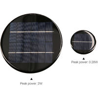 330mA Solar Cell DIY Waterproof Camping Polycrystalline Silicon Solar Panel Portable Power Solar Panel Compatible for Toys Light Lamp Fan Garden Pump 2W 6V