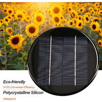 330mA Solar Cell DIY Waterproof Camping Polycrystalline Silicon Solar Panel Portable Power Solar Panel Compatible for Toys Light Lamp Fan Garden Pump 2W 6V