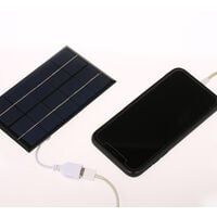 Portable Solar Charger With USB Port Monocrystalline silicon Compact Solar Panel Phone Cellphone Power Bank Charger For Camping Hiking Travel 2.5W/5V