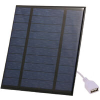 Portable Solar Charger With USB Port Compact Solar Panel Phone Charger For Camping Hiking Travel 2.5W/5V/3.7V