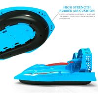 Remote Control Boats with Dual Motors for Pools and Lakes,2.4 GHz Fast Speed RC Hovercraft with 2 Rechargeable Batteries,Low Battery Reminder,Watercraft Toy for Kids
