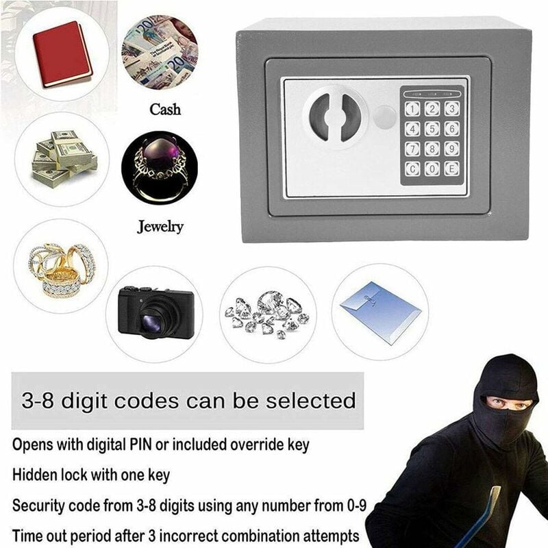 Sicherheitsbox Aufbewahrungsbox Schlüssel mit 4 Ziffern Code
