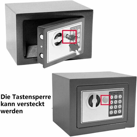 8.5L Elektronik Safe Tresor - Digitaler Wandtresor Mit Alarm