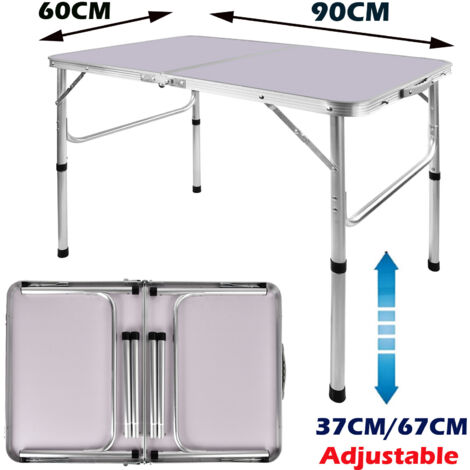 3FT/90cm Falten Camping Picknick Tisch Party Garten Aluminium Einstellbar