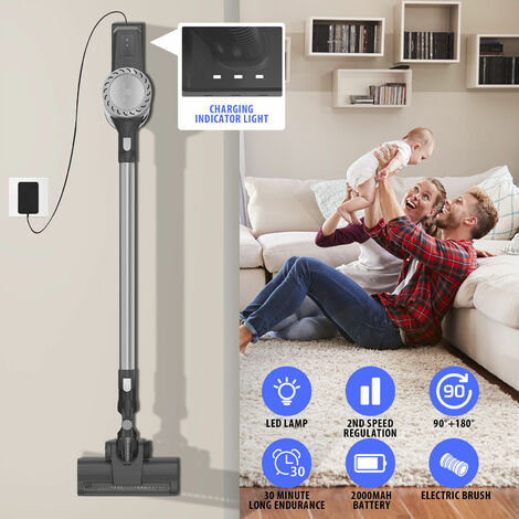 Cordless Stick Akku Staubsauger Hoover Upright Bagless Handstaubsauger 12000mAh